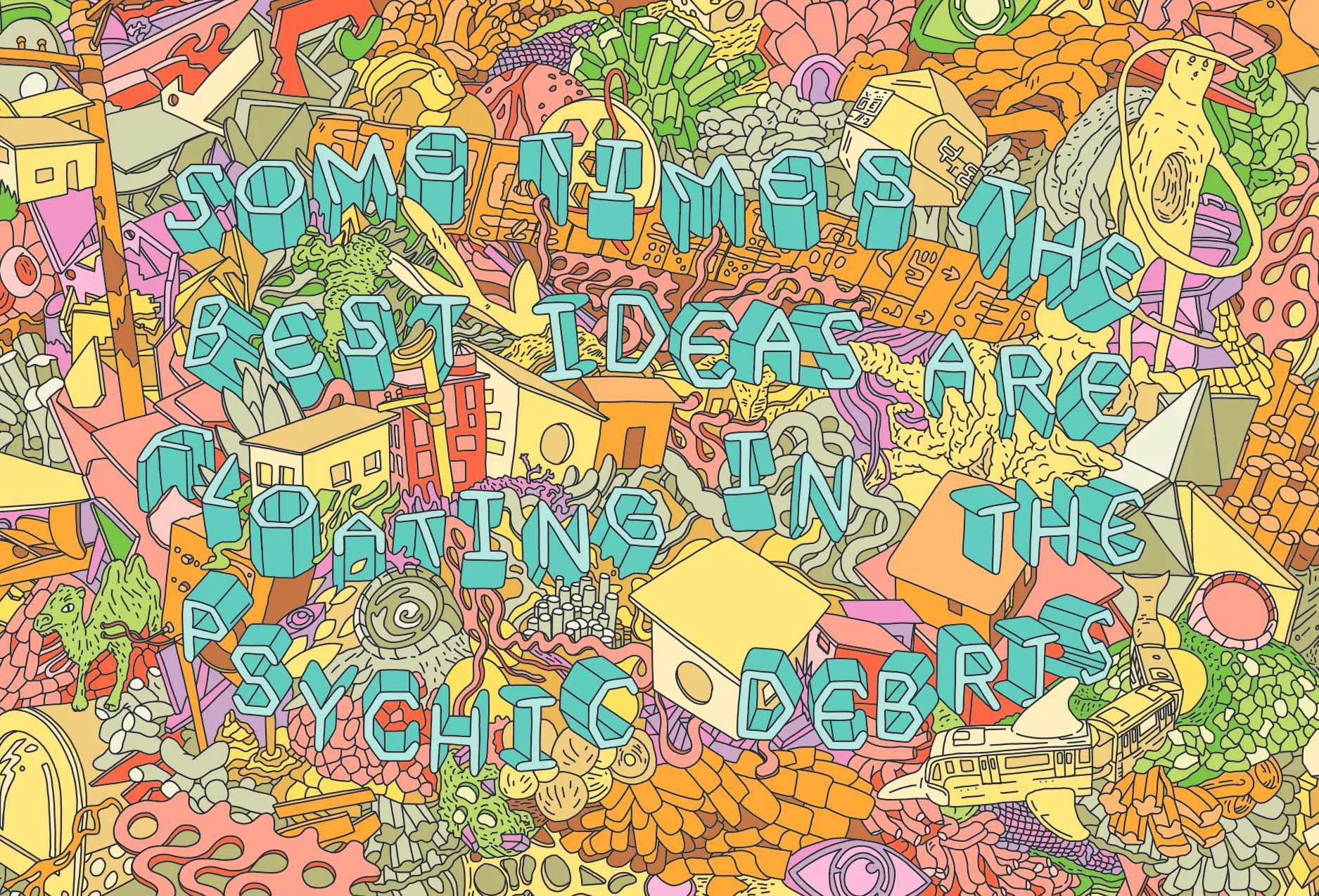 One of Dorman's<br />
drawings for Meow Wolf.