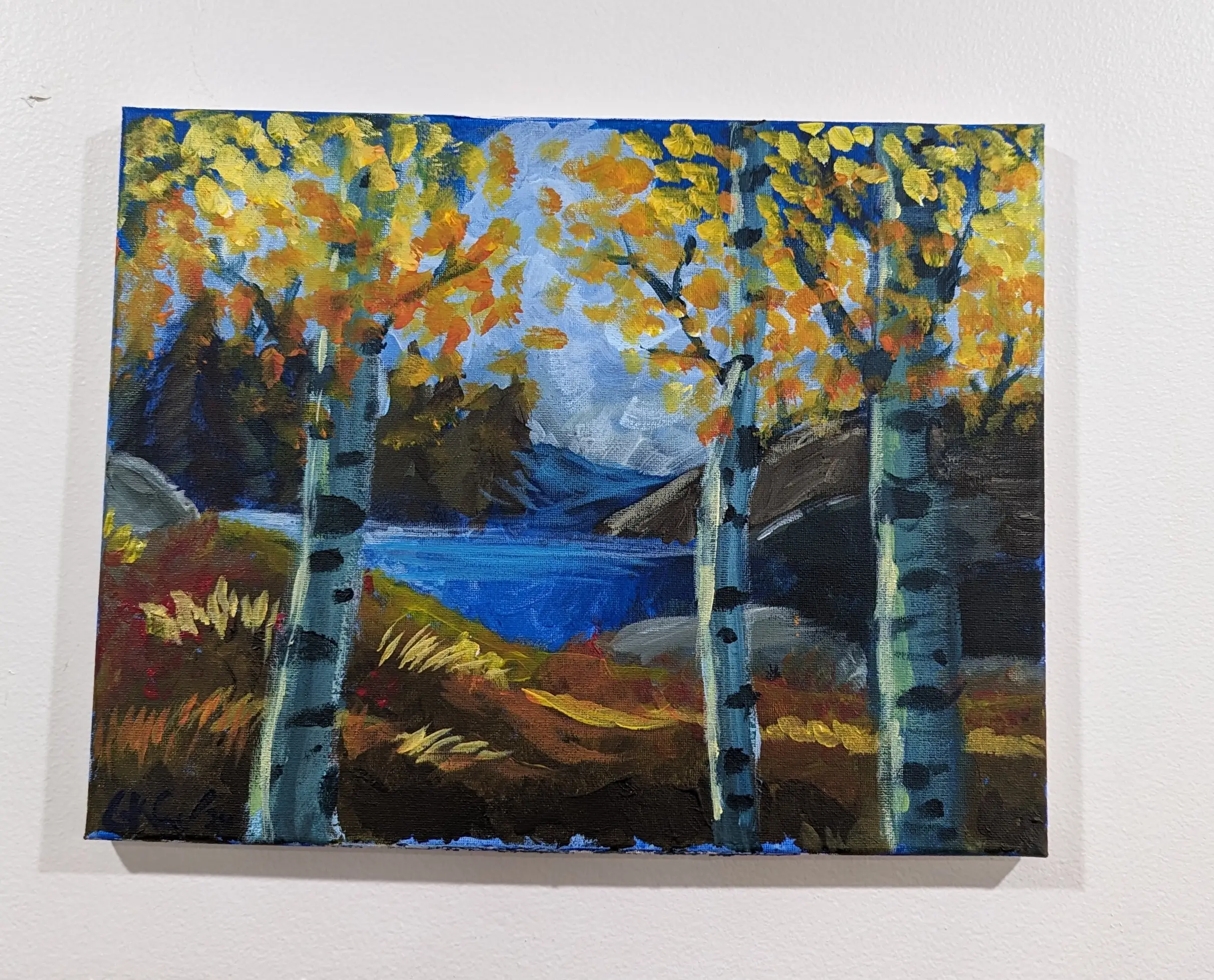 artwrok of trees in nature setting 