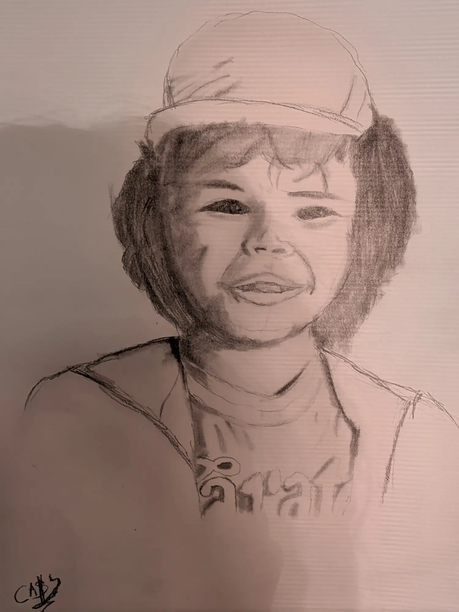 cool drawing of dustin from stranger things